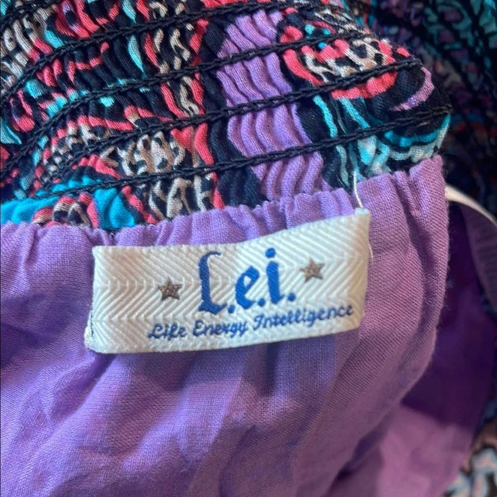 L.e.i Colorful Paisley Boho Ruffle Skirt